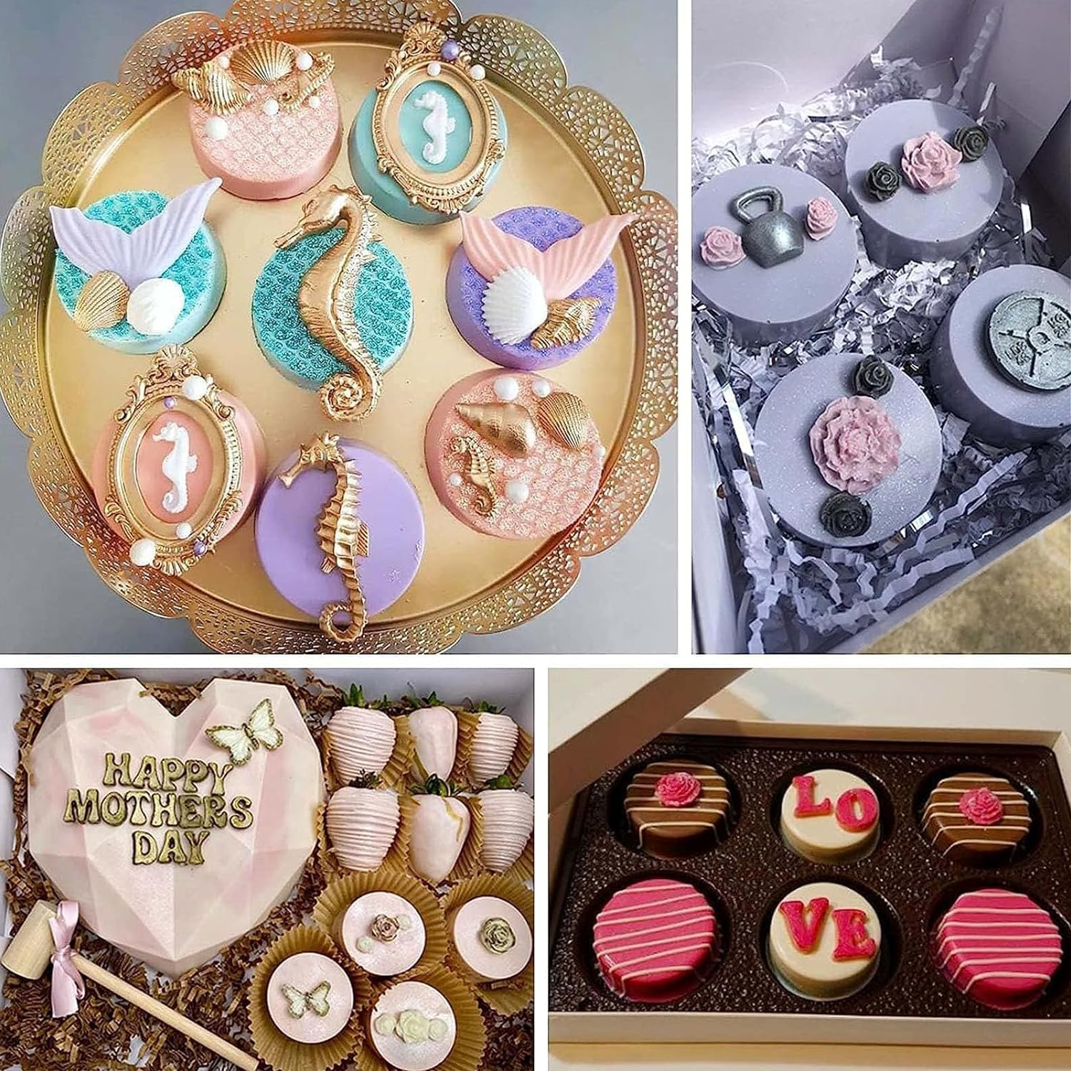 3Pcs round Silicone Moulds, Silicone Cake Chocolate Mold, Mini Cheesecake Moulds for round Cylinder Candy Jello Cake Chocolate image number 1