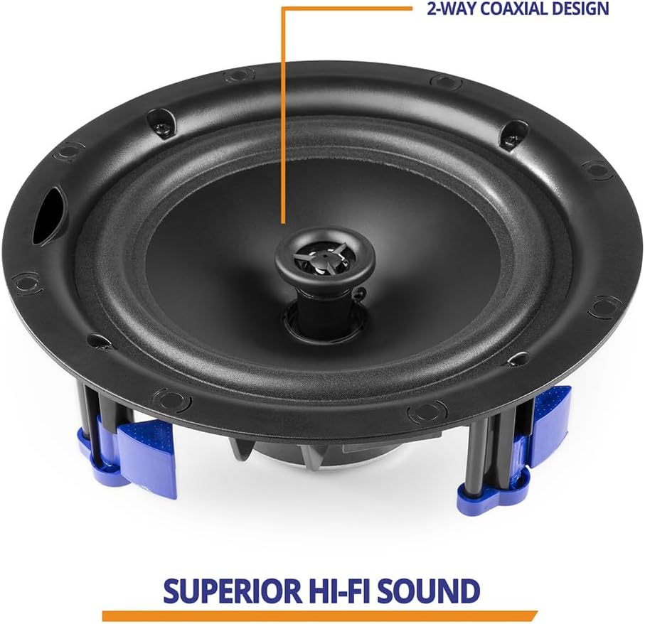 Power Dynamics PD NCBT6 Wireless Bluetooth Ceiling Speakers - 6.5 Inch Active Bluetooth Ceiling Speaker System with Built-In Amplifier - Ideal for Home Audio & Multi-Room Sound System image number 5