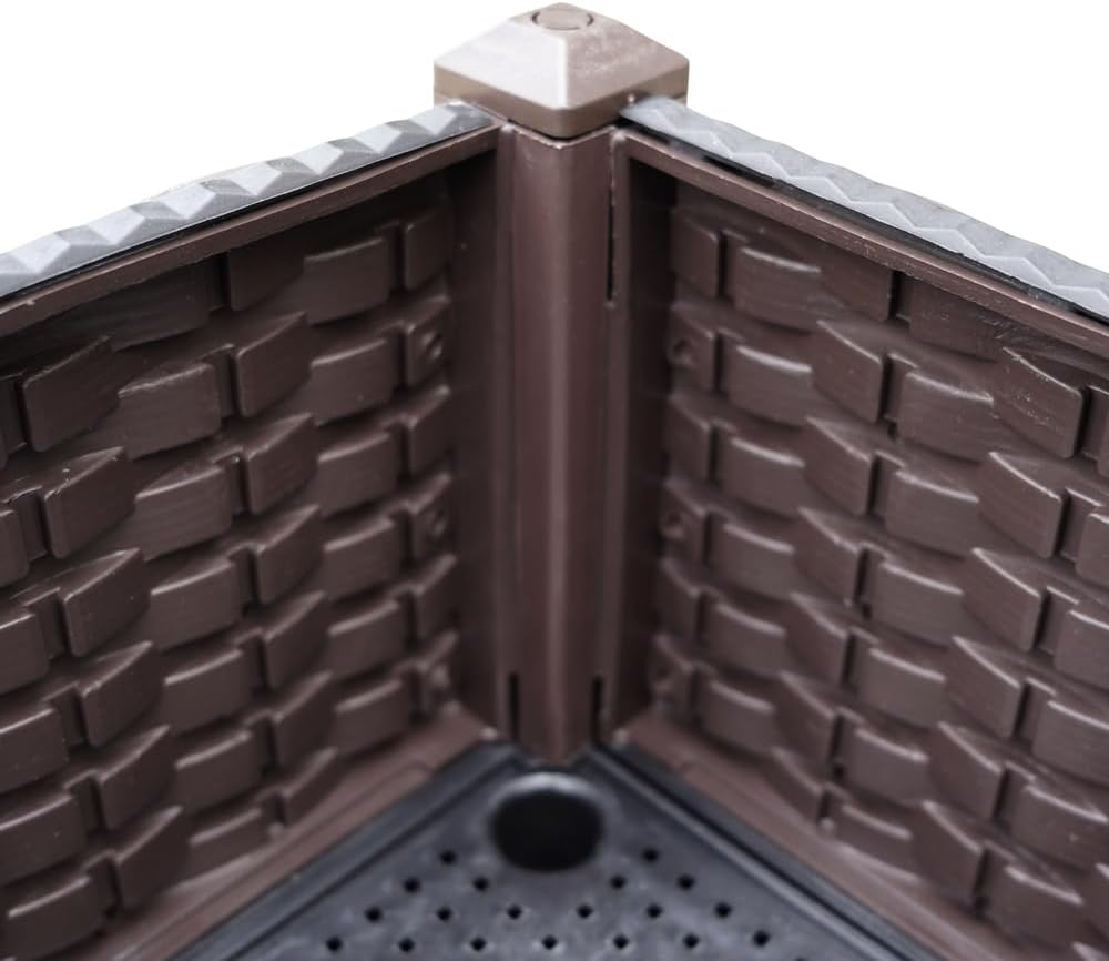 Green Fingers Garden Bed Galvanized Steel Planter Box, 120 X 40 X 36Cm PP Gardening Supplies Plant Containers Patio, Elevated Raised Beds Rectangle for Vegetables Flowers Herbs