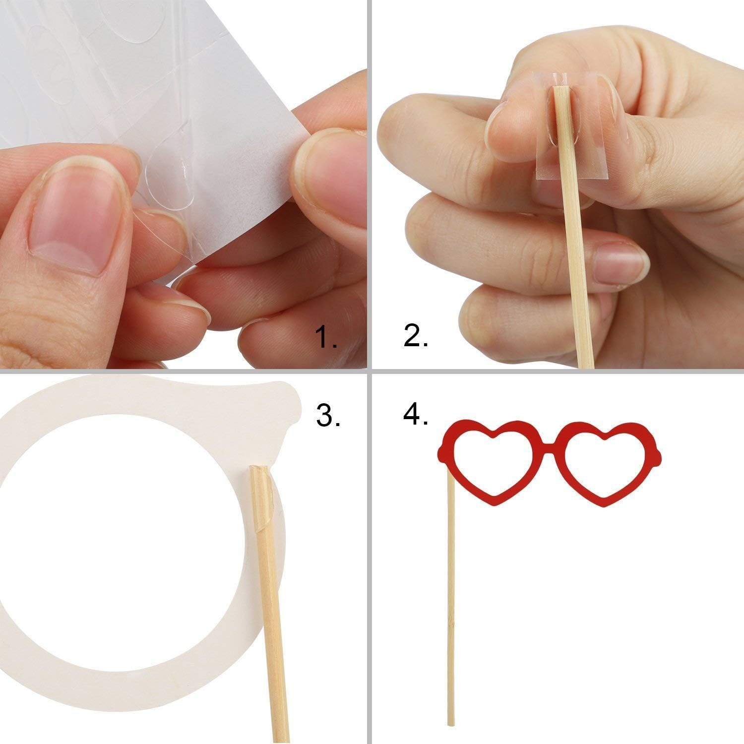 Valentine&rsquo;S Day Photo Booth Props 35 PCS DIY Funny Disguise Props Valentines Day Decorations with Love Banner - Valentines Photography Props Wedding Photo Props image number 3