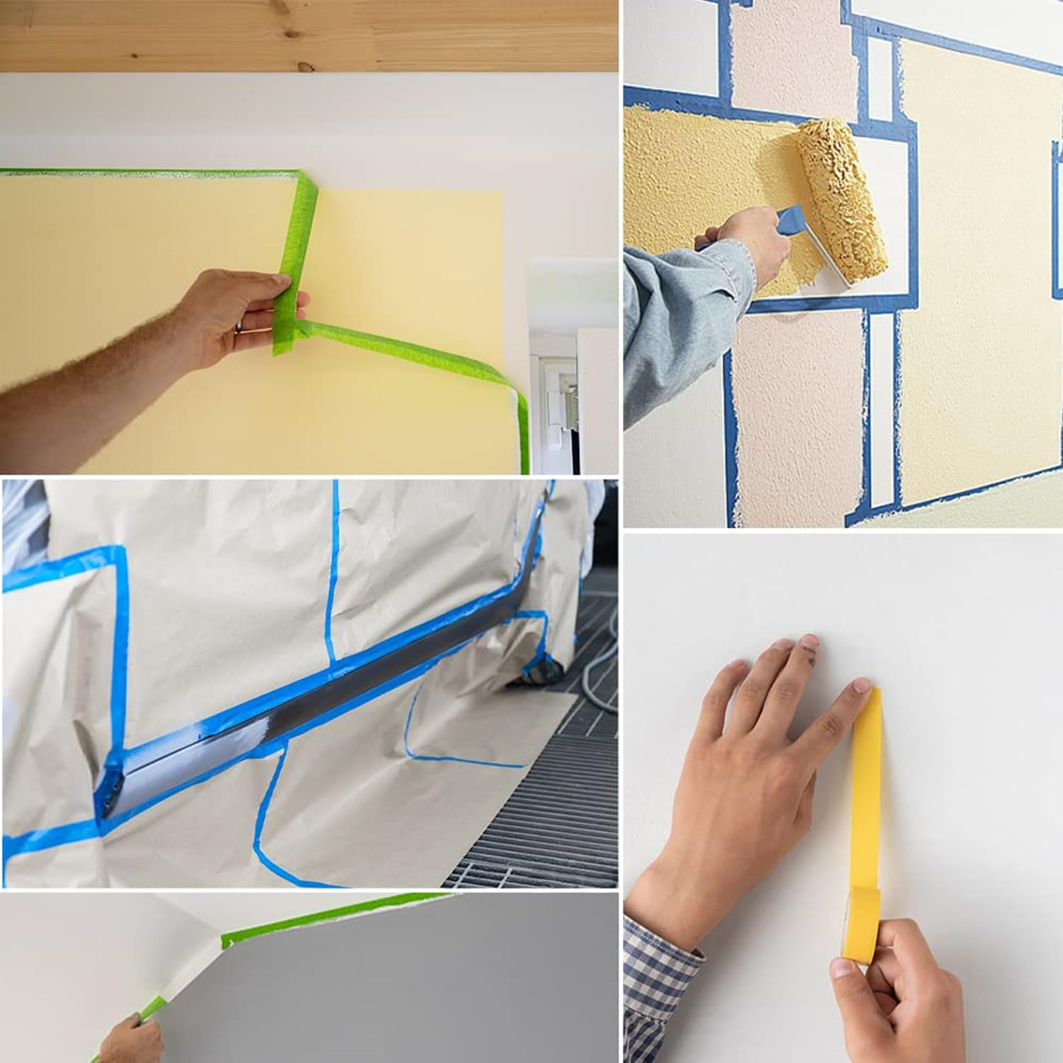 6 Rolls Colored Masking Tape 16 Yard per Roll, Rainbow Colors Painting Tape, Painters Tape, Craft Tape, Labeling Tape, Paper Tape for Bullet Journals, Party Decorations, DIY Craft (15Mm X 15M) image number 3