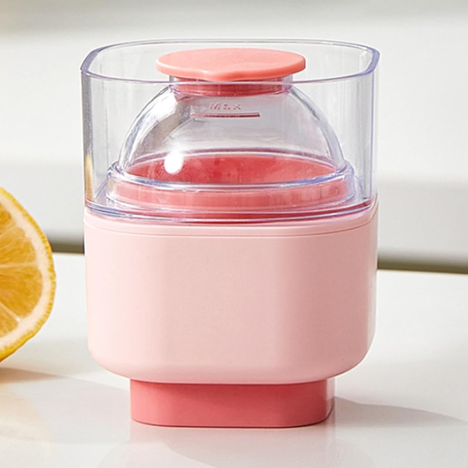 Round Ice Cubes Mold,Large Silicone round Ice Mold | Kitchen Gadgets for Food Candy Whiskey Beverage Coffee Bar Cocktails Parties Camping Drinking - Pink image number 2