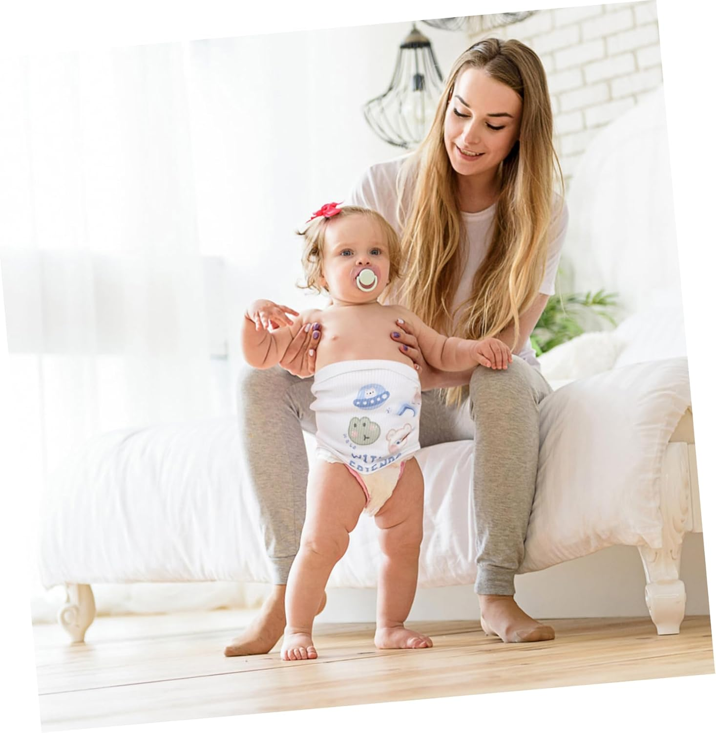 BESPORTBLE 2Pcs Baby Cotton Belly Bands Newborn Infant Abdomen Protectors Soft Seamless Double-Layer Belly Belts for Boys and Girls Four Seasons Comfort Newborn Supplies image number 1