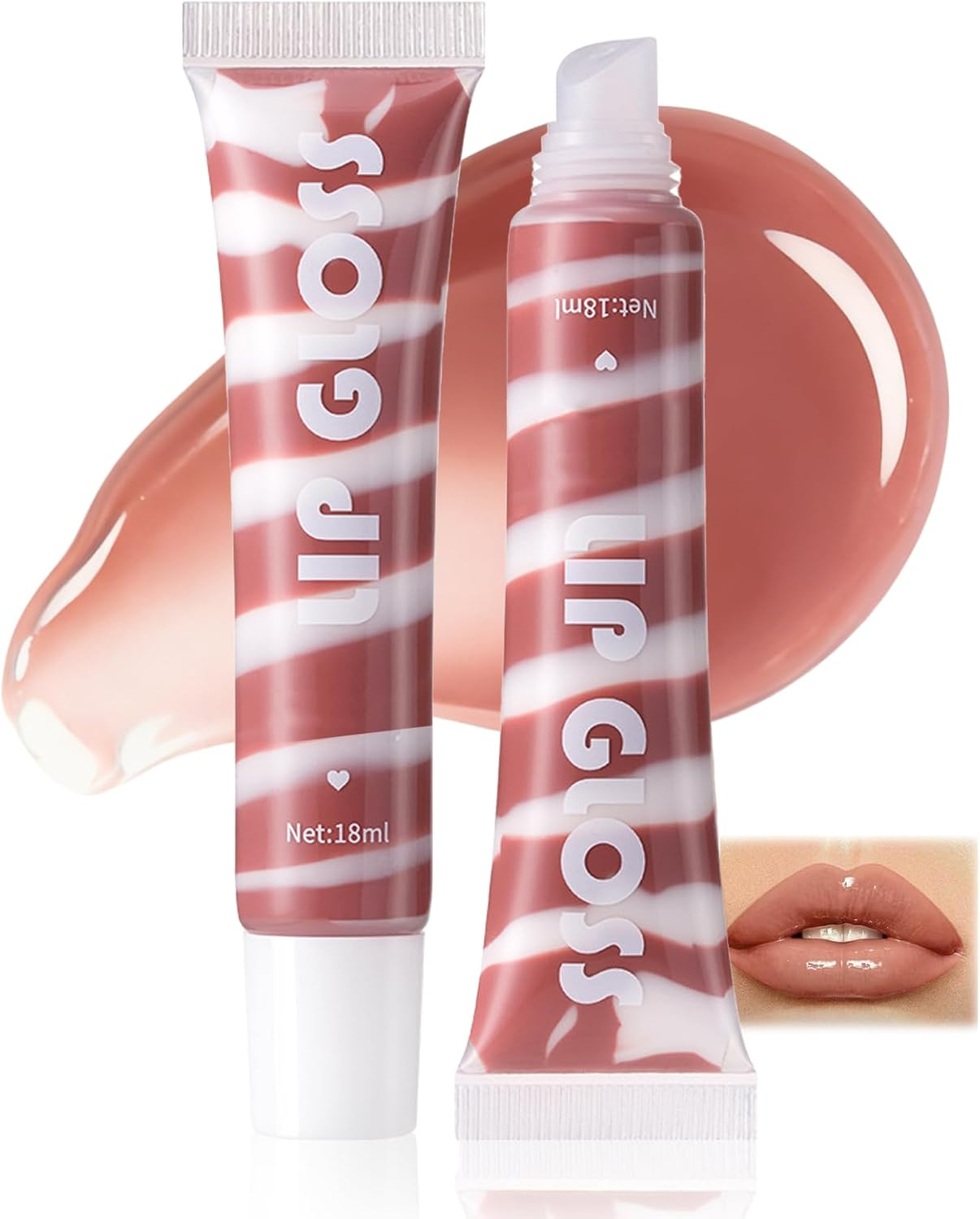 Hydra Moisturizing Lip Gloss-Lightweight Gloss，Long Lasting Non-Sticky， Colored Moisturizing Hydrating, Lip Makeup 18Ml # 01