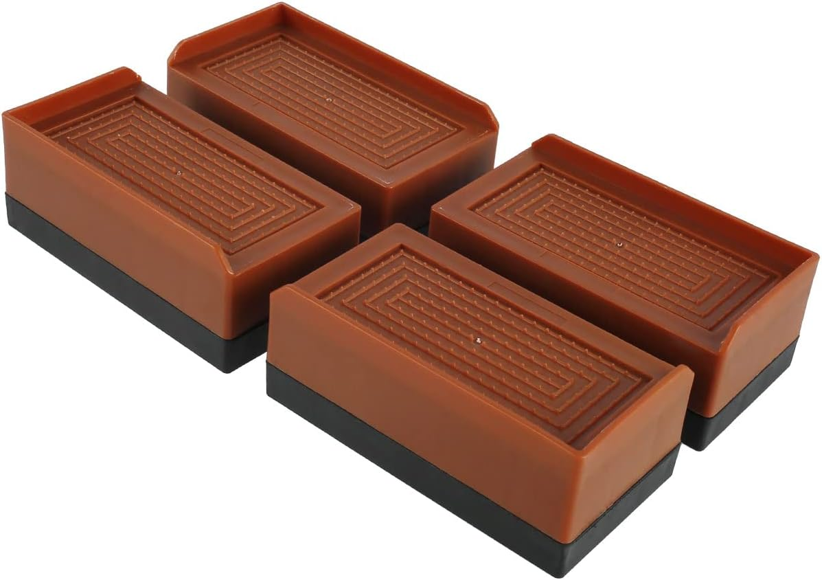 Bed Risers Heavy Duty Adjustable Furniture Risers Stackable Desk Lifts Leg Extenders with anti Slip Pad for Table Couch Sofa Chair Bed Frame Feet Accessories Supports up to 1102 Lbs (4 Pairs) image number 5