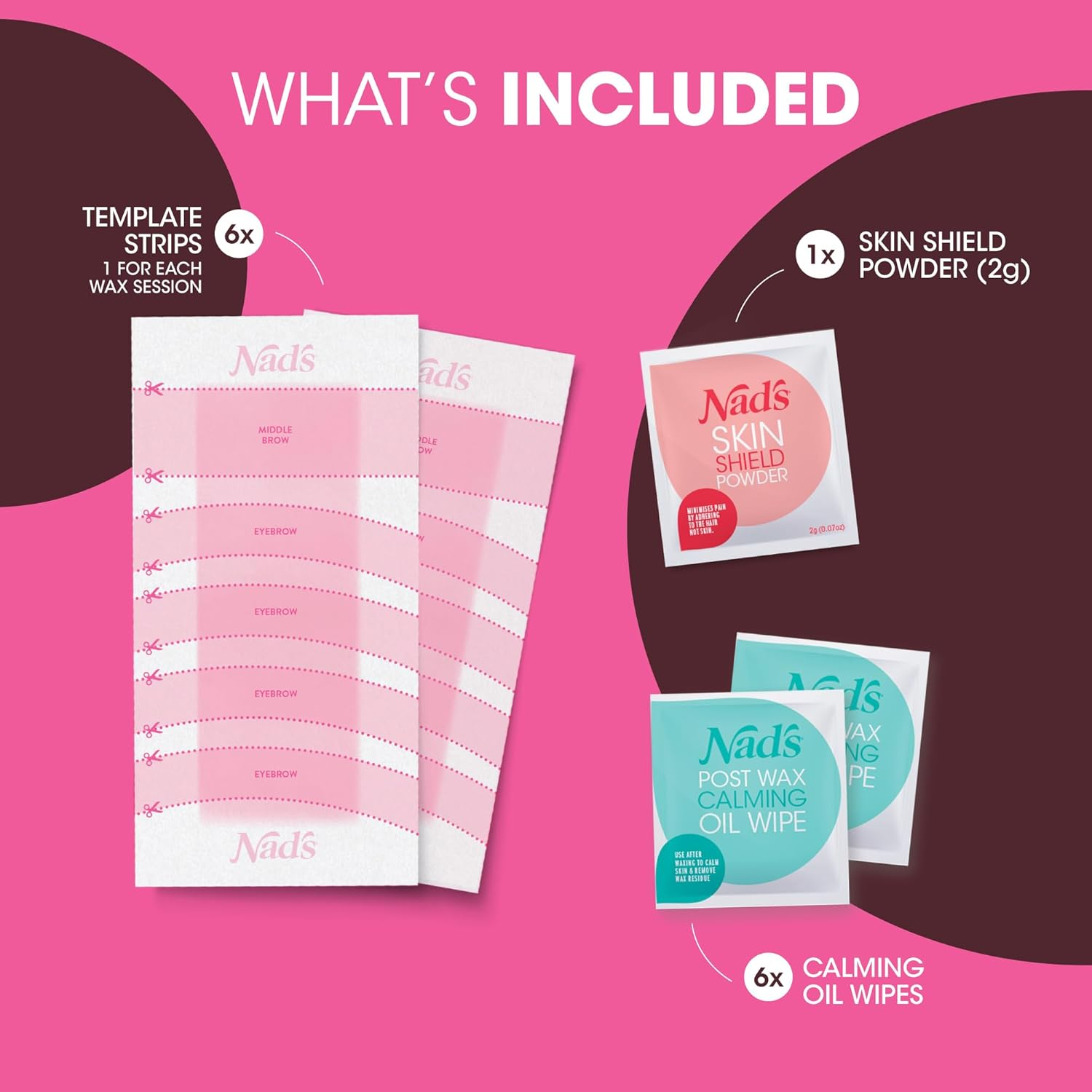 Nad'S Hair Removal Eyebrow Wax Strips, Eyebrow Shapers, Ready-To-Use Template Wax Strips image number 6