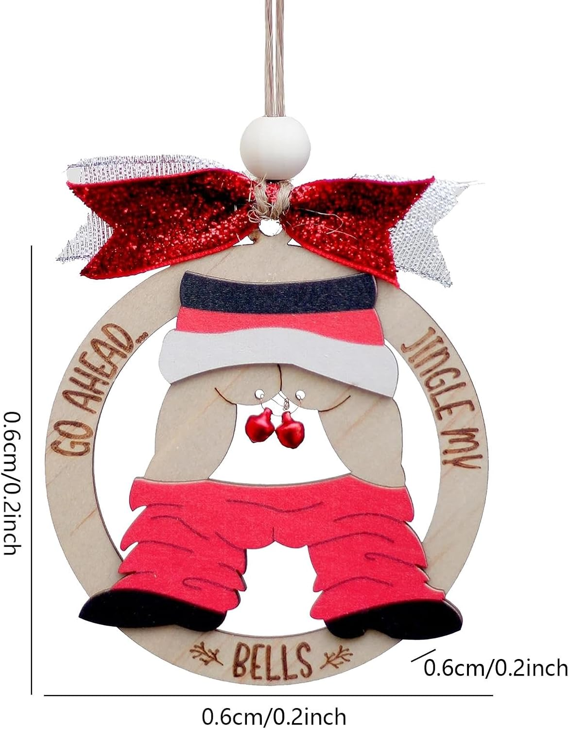 Christmas Tree Ornaments Wooden | Wooden Holiday Decor Christmas Tree Naughty Pendant,Christmas Door Tree Ornaments for Christmas Trees, Doors, Window image number 1