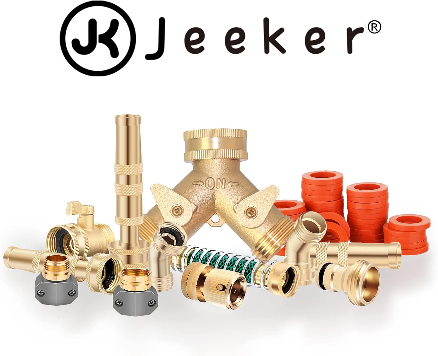 45 Degree Garden Hose Elbow, Eliminates Stress and Strain on RV Water Intake Hose Fittings, 3/4" GHT and Solid Brass, 2 Pack image number 2