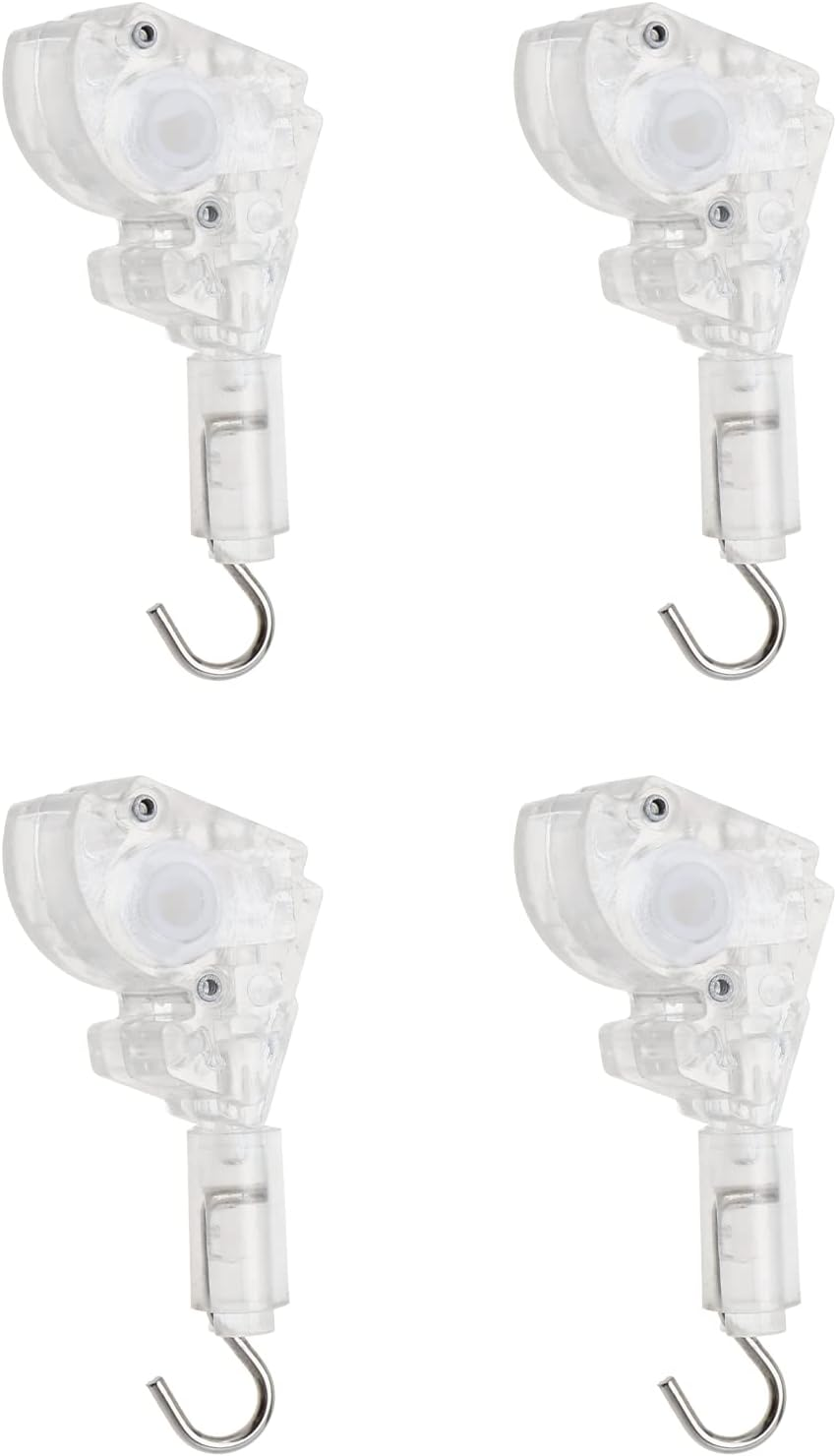 Emsea 4Pcs 1" Blinds Wand Tilter Mechanism with D Shaped Gear 5/32" Hook Connection Metal Venetian Blind Tilt Wand Tilter Mechanism Replacement for Mini Blinds image number 3