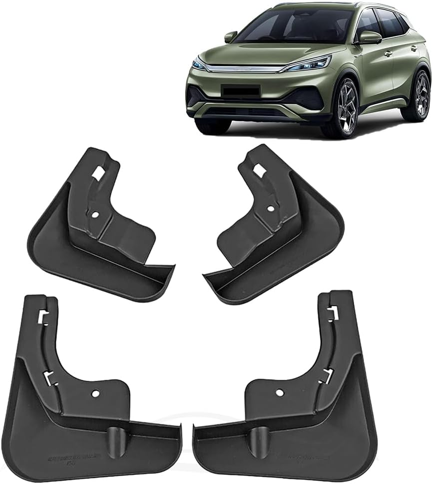 4PCS Mud Flaps Mudguards Flapssplash Guards No Drilling Required for RHD BYD Atto 3 2022-2025 image number 3
