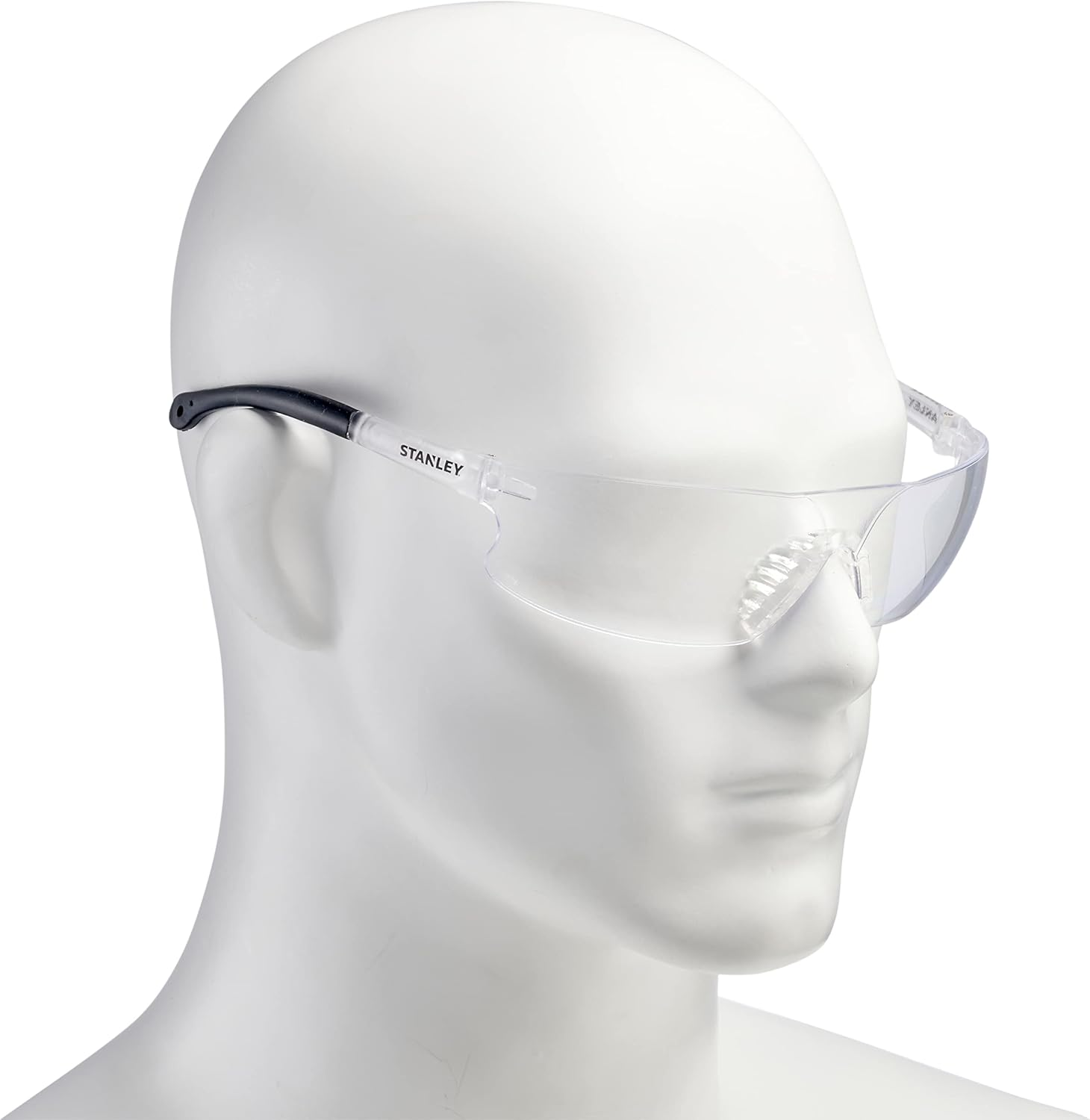 Stanley Clear Lens Transparent Safety Glasses - Clear Safety Glasses for Men & Women - Transparent Arms and Lenses with UV Protection Glasses - Rubber Tipped No-Slip Design - SY1201D image number 2
