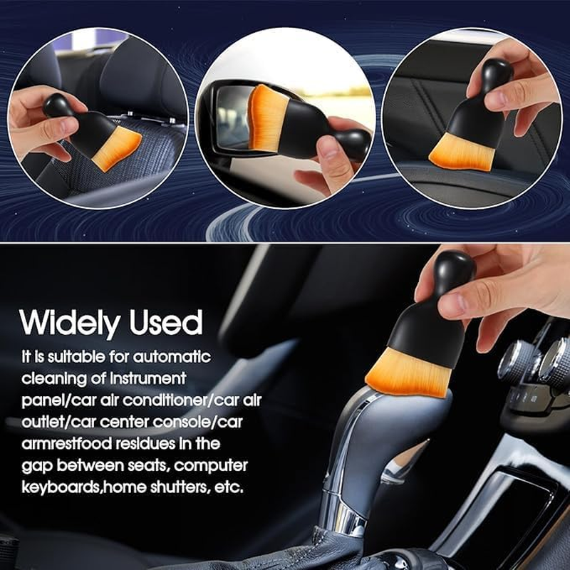 4PCS Car Brush Interior Detailing Brush Set Protective Case Car Cleaning Brush Interior Tool,Brush,Cleaning Soft Bristles Interior for Dashboard,Leather Dust Dashboard, Air Vents Console image number 1