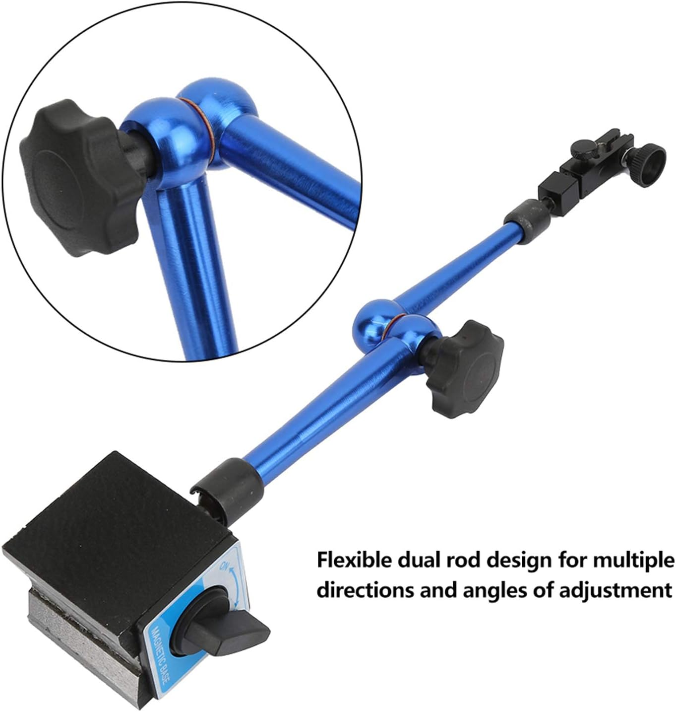 Dial Test Indicator with Magnetic Base, 0.01Mm Professional Magnetic Base Dial Indicator, Universal Adjustable Flexible Magnetic Base Holder Stand Dial Test Indicator