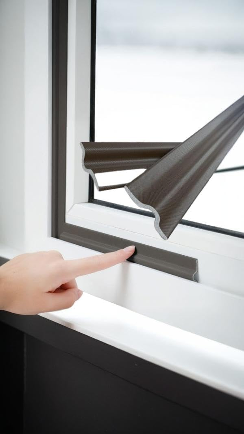 Honwor 3M Self-Adhesive Weatherproof Door & Window Seal Strip, Insulates, Reduces Drafts, Soundproof, Anti-Collision, Winter Protection