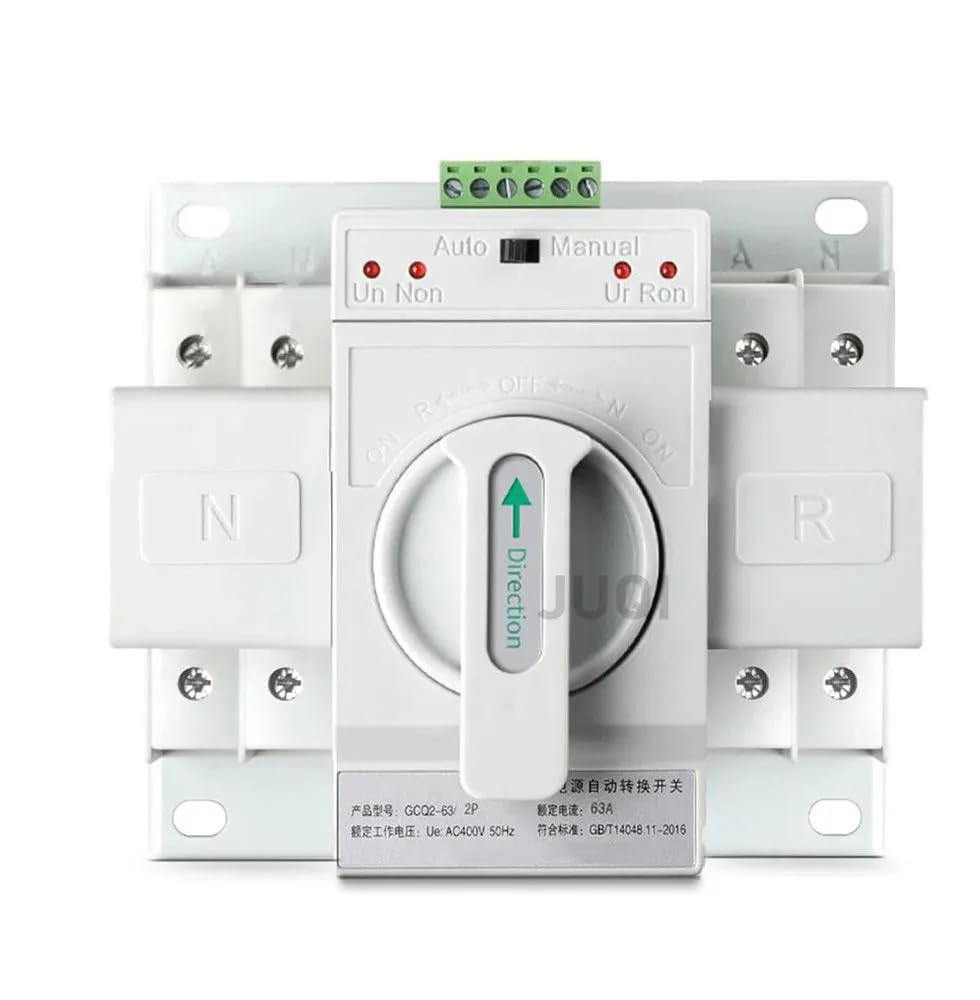 MGTCAR Dual Power Automatic Transfer Switch 2P 63A Switchgear Switch CB Class ATS Home Single Phase 110V 220V(220V) image number 1