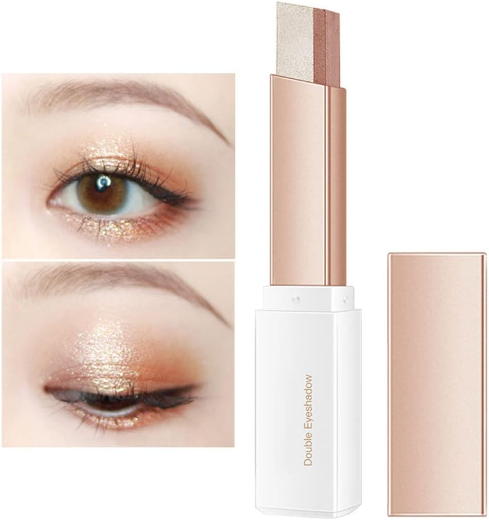 Eyeshadow Stick Double Color Eye Shadow Stick 2 in 1 Gradient Shimmer Eye Shadow Eye Makeup 2.5G Eyeshadow Pencil Style5 image number 3