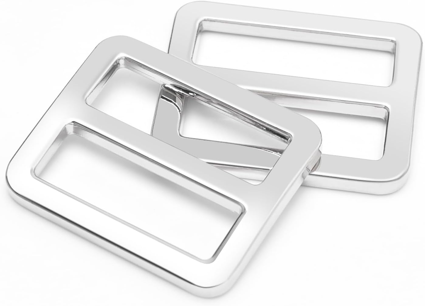 Coobigo Metal O-Ring Slide Buckle Rectangle Rings Swivel Snap Hooks D Ring Roller Buckles - 1 Inch