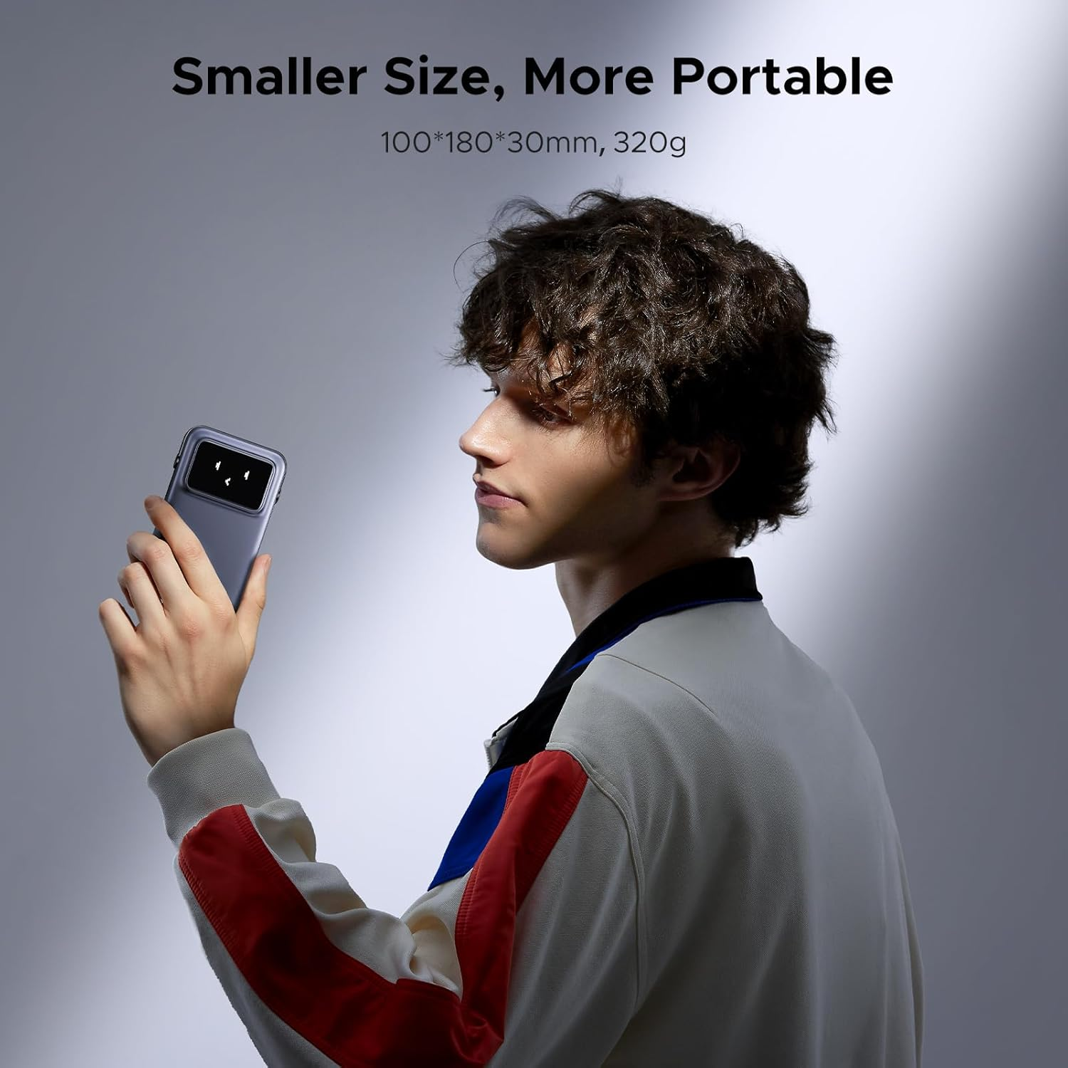 UGREEN Uno Magsafe Power Bank 10000Mah Magnetic Battery Pack 20W Fast Charging Portable Charger with Foldable Stand Emoji TFT Display Powerbank for Iphone 17 Pro Max/16 Pro/15/14/13/12 Series, Black image number 4