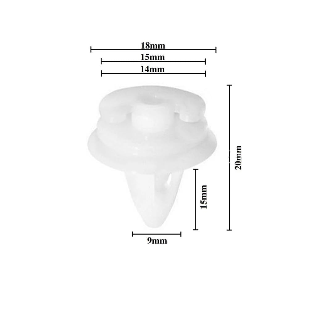 50 Pcs Door Panel Clips (OE 994275) Compatible with BMW 1, 3, 5, 7 Series (E21, E30, E36, E46, E90 - E93, E12, E28, E34, E39) for Sill Moulding Cover Trim Replacement image number 1