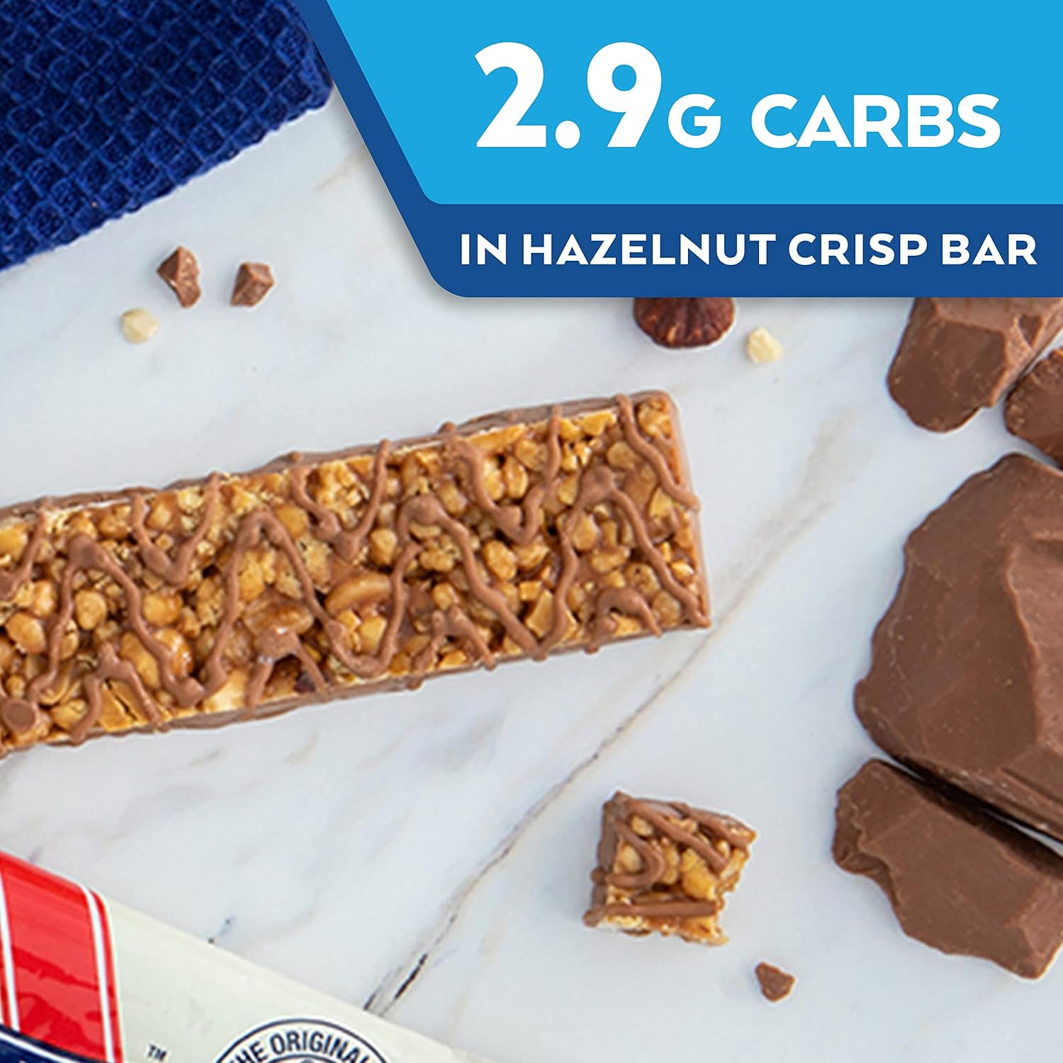 Atkins Day Break Chocolate Hazelnut Crisp Bar 185 G image number 2