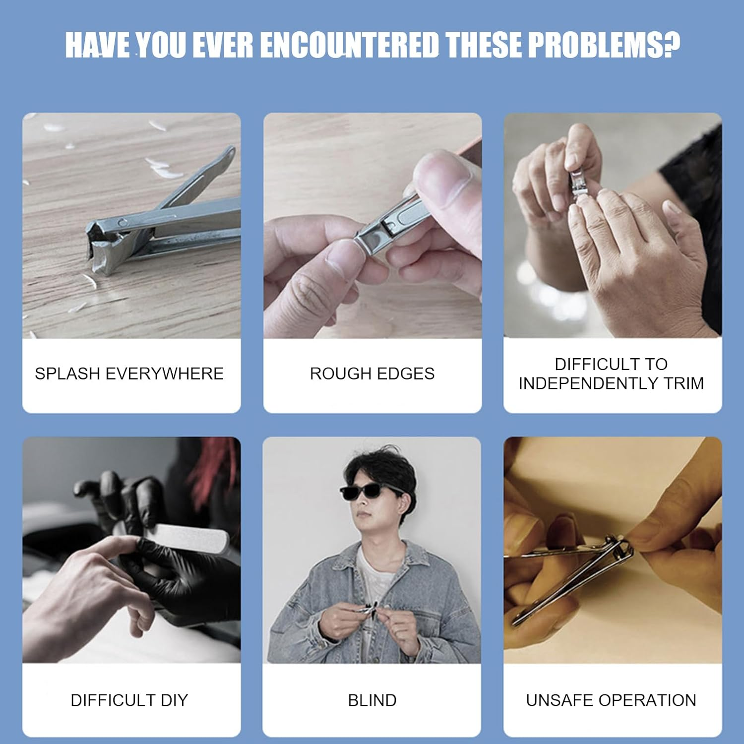 Electric Fingernail Cutter | Toenail Trimming and Polishing Automatic Clippers - Elderly Daily Products for Airplane, Home, Car, Hotel, School, Subway Buniq image number 1