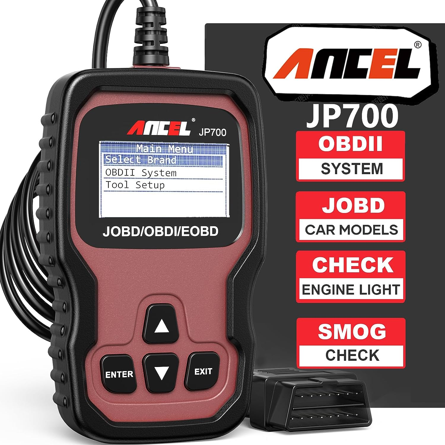 Ancel JP700 JOBD OBD2 Japanese Car Scanner, JDM Automotive Code Reader Check Engine Light OBDII Diagnostic Scan Tool Fits for Toyota Nissan Honda Mazda Subaru Vehicle Diagnosis image number 4