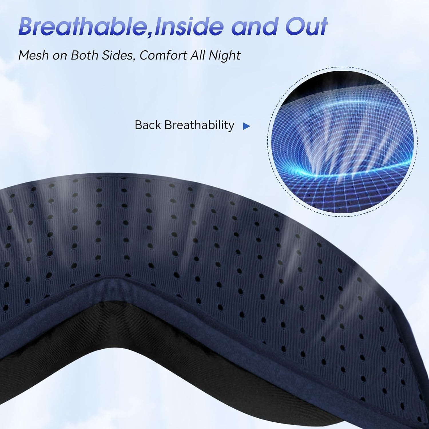 TOPOINT Zero Eye Pressure 3D Sleep Mask, Ideal for Travel, Night Work, Napping, Side and Office Use for Both Men and Women 5.4 image number 2