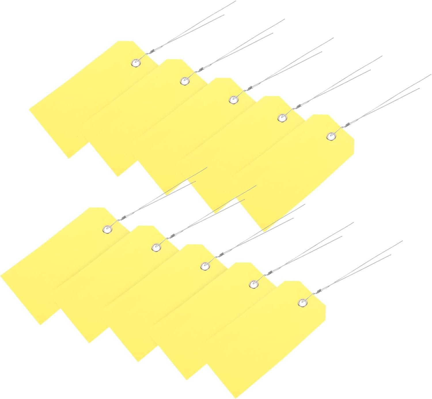 TOGEVAL 100Pcs PVC Label Hanging Card Wire for Luggage Identification Writable Travel Suitcase Tags String Tags for Backpack image number 2