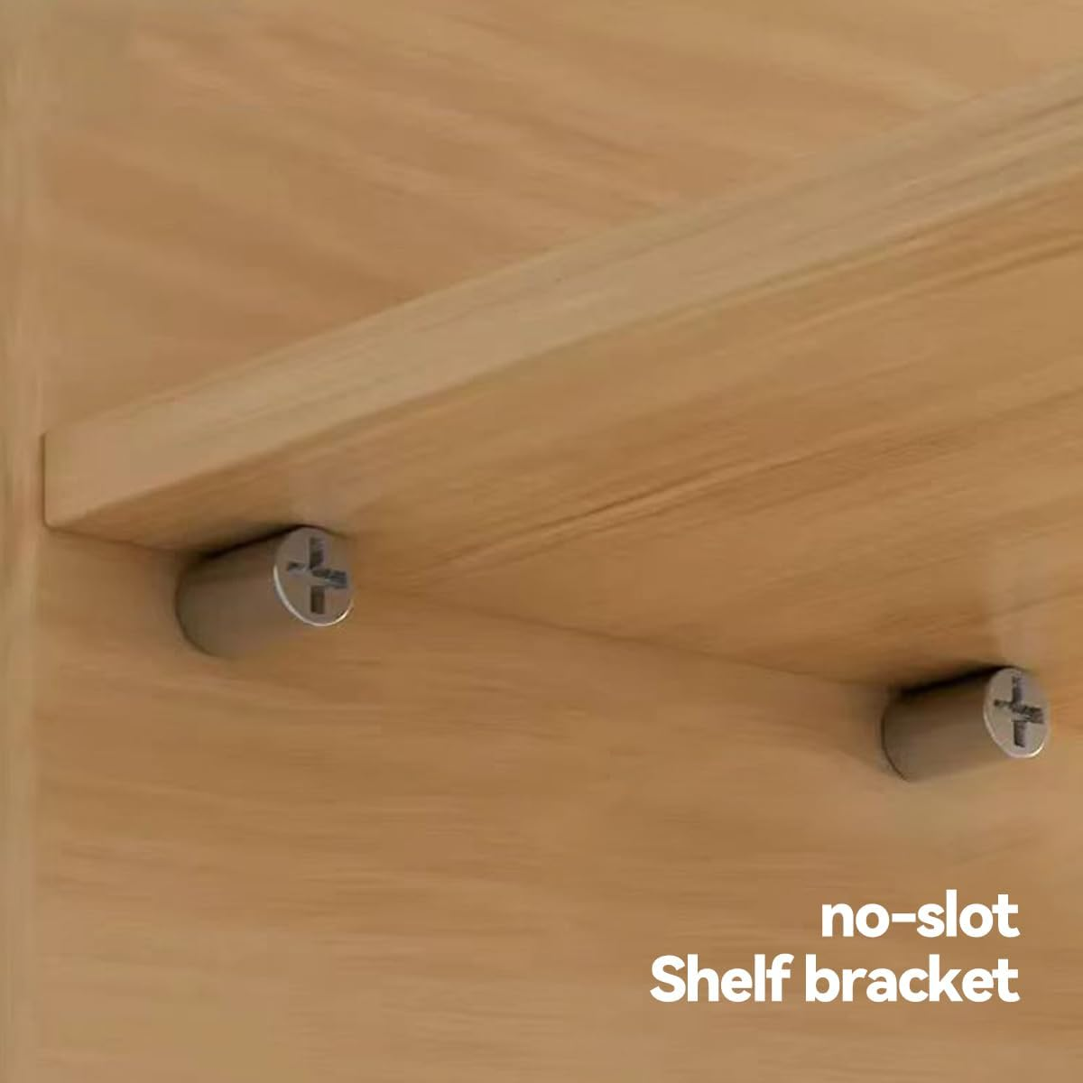 NILLOS Self Tapping Cabinet Shelf Screws, 40 PCS Cabinet Laminate Support Shelf Bracket with Transparent Covers for Hanging, Furniture, Shelf Cabinet Support and Mounting (25X7.5 Mm) image number 5