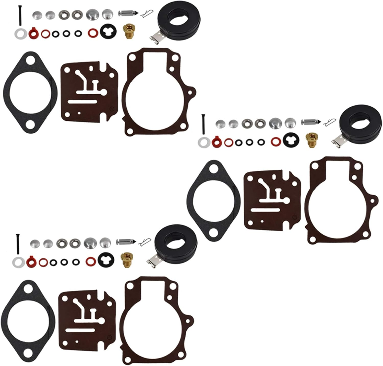 Munirater 3PCS Carburetor Carb Rebuild Repair Kit with Float Replacement for Johnson Evinrude 65 70 75 HP image number 6