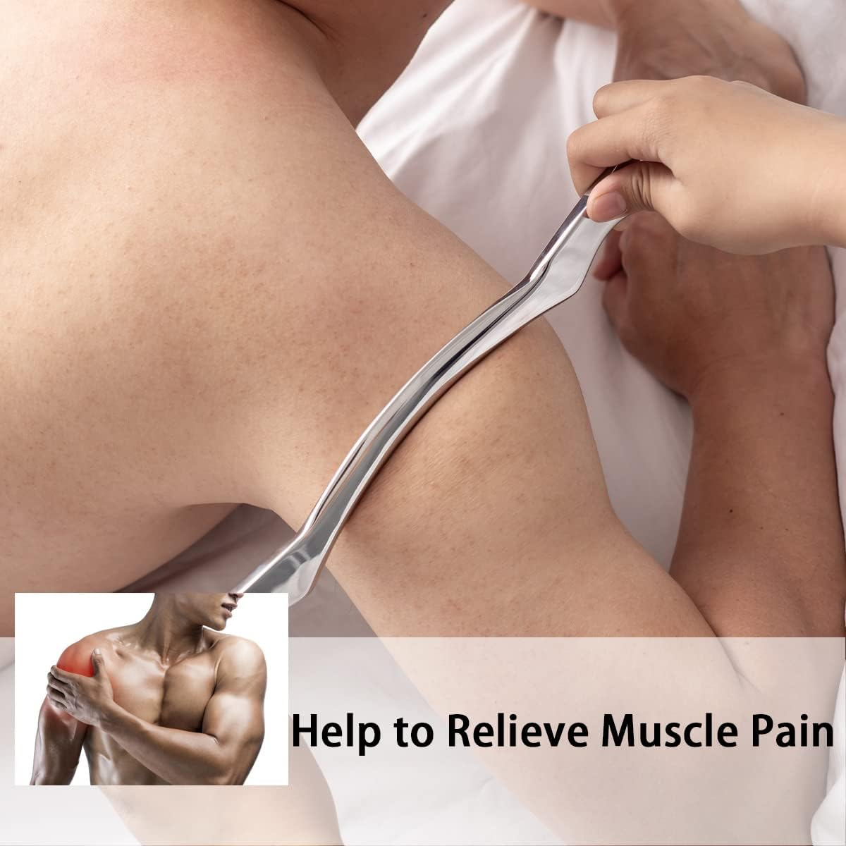 Allshow Gua Sha Scraping Massage Tool, REALLYGOOD IASTM Tools, Long Bar Tool for Large Muscles, Great Soft Tissue Mobilization Tool, 13.5 Inch Long (A) image number 6