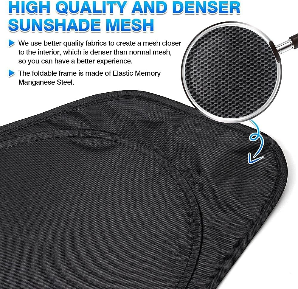 T TGBROS Custom Fit for Windows Sunshade Tesla Model Y 2020-2022 Windshield & Rear & Side Window & Triangular Window Shades Full Set Blocks UV Rays Keeps Your Vehicle Cool Foldable image number 4