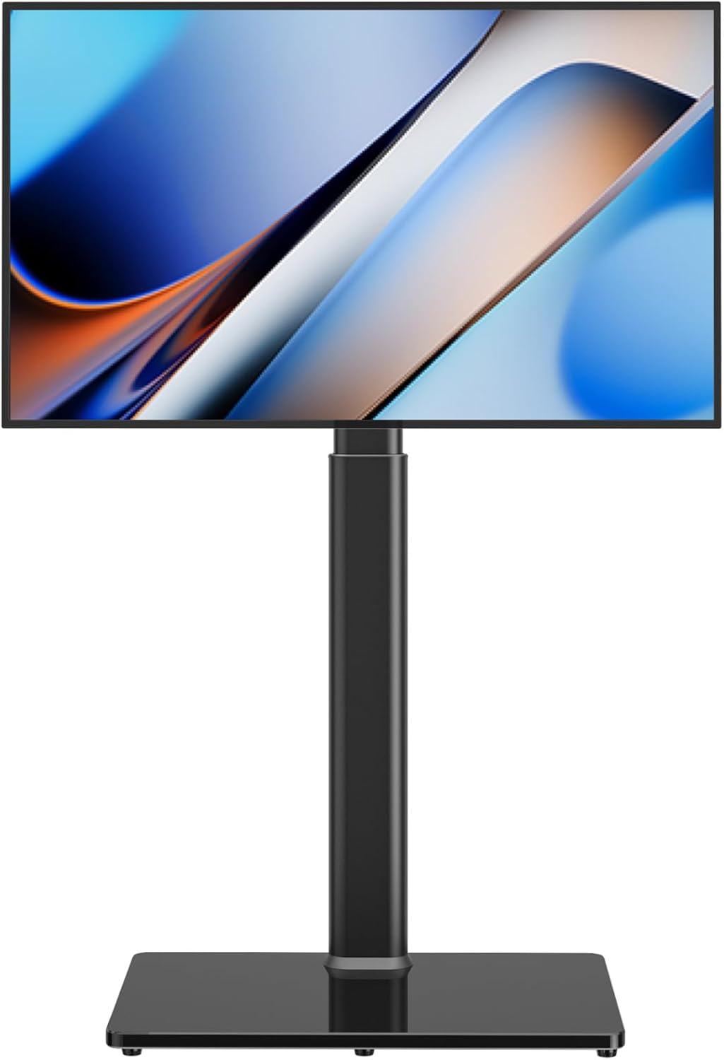 AX WABER Universal Floor TV Stand with Mount 80 Degree Swivel Height Adjustable and Space Saving Design for Most 27 to 65 Inch LCD, LED OLED Tvs, Perfect for Corner & Bedroom AX1006TB