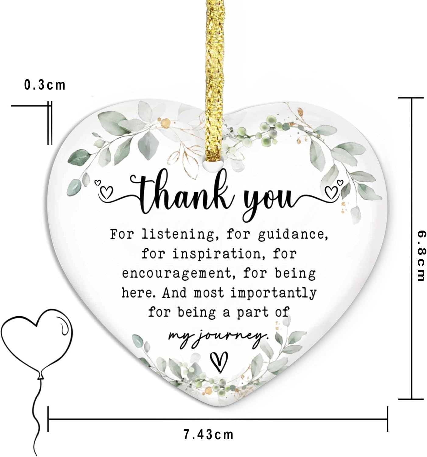 YOJAWE Christmas Ornaments &ndash; Ceramic Hanging Decor for Home, Engagement, Wedding, New Home, Anniversary, and More image number 5