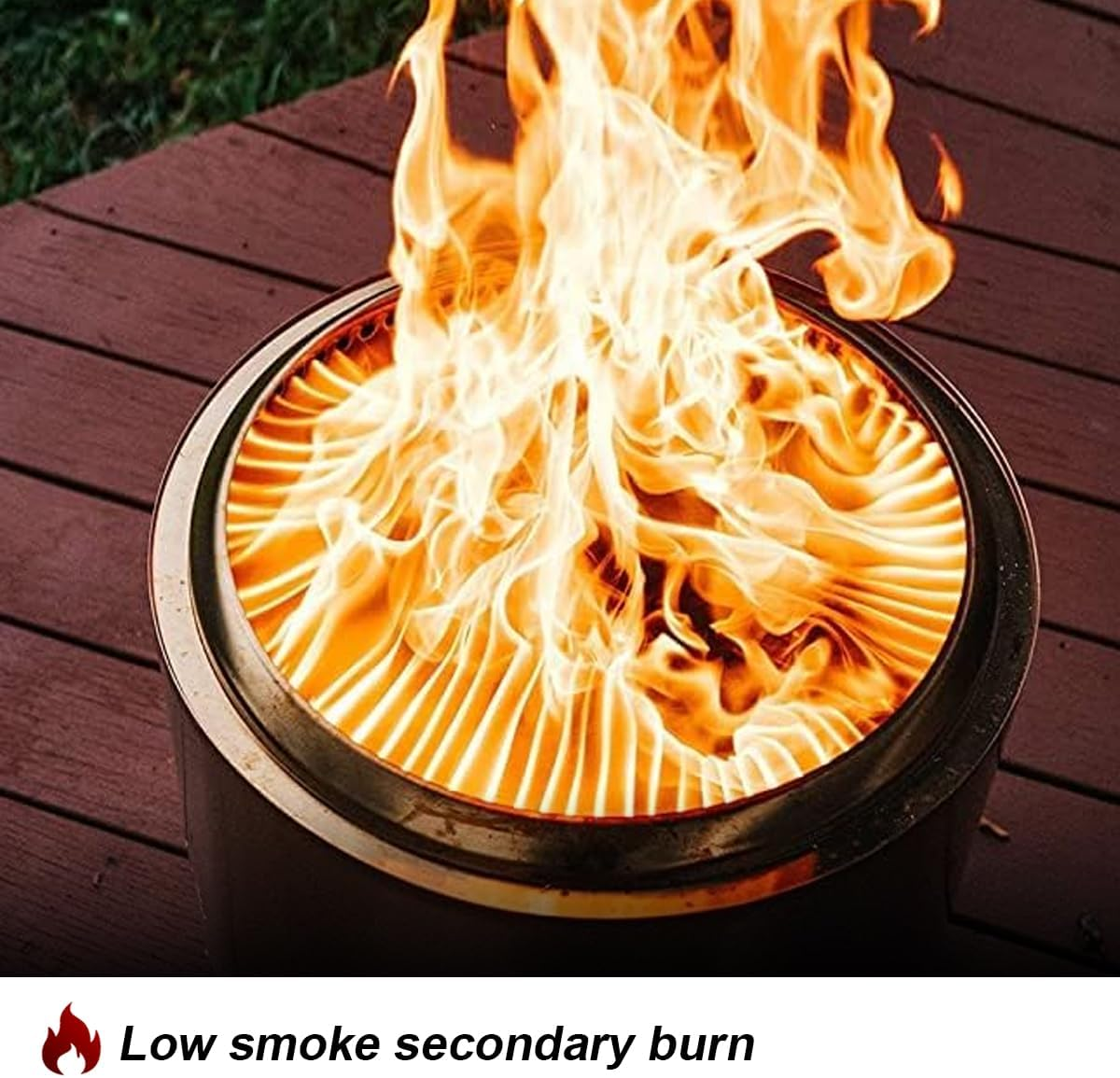 Tow Smokeless Fire Pit, 26.5Inch Wood Burning Fireplaces with Removable Ash Pan, Portable Outdoor Bonfire Firepit with Stand, Backyard, Patio & Camping, Stainless Steel, Easy Setup (Premium Package) image number 3
