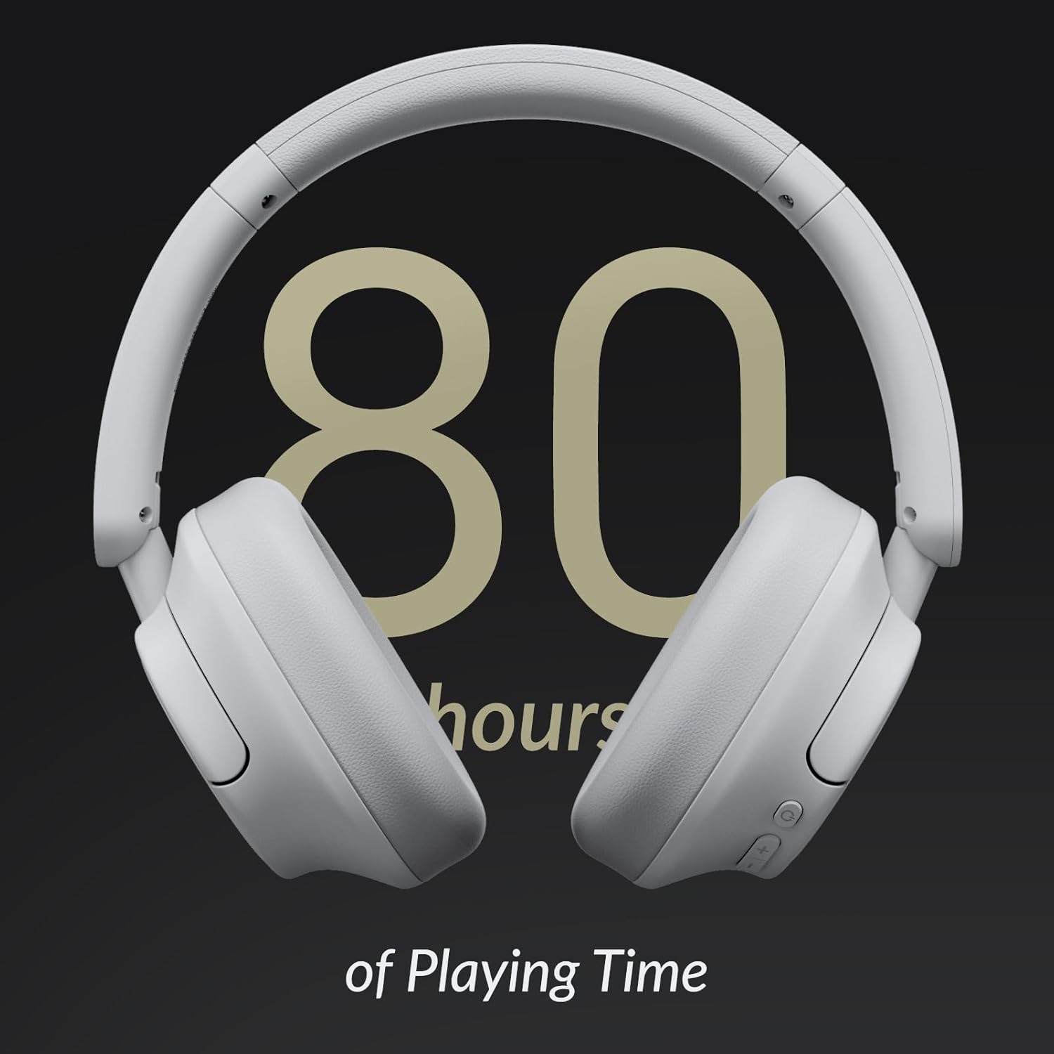 TONEMAC H7Pro Headphones - a Tradition of Sound Quality with ANC -45 Db, Battery Life of 80 Hours - White image number 5