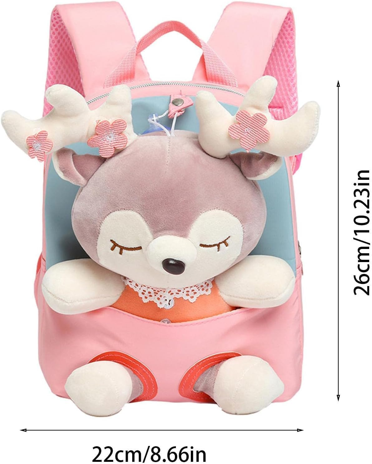 Cute Toddler Backpack - Detachable Reindeer Doll Toddler Backpack | Preschool Shoulder Bag Student Travel Bag for Girls Kids image number 5