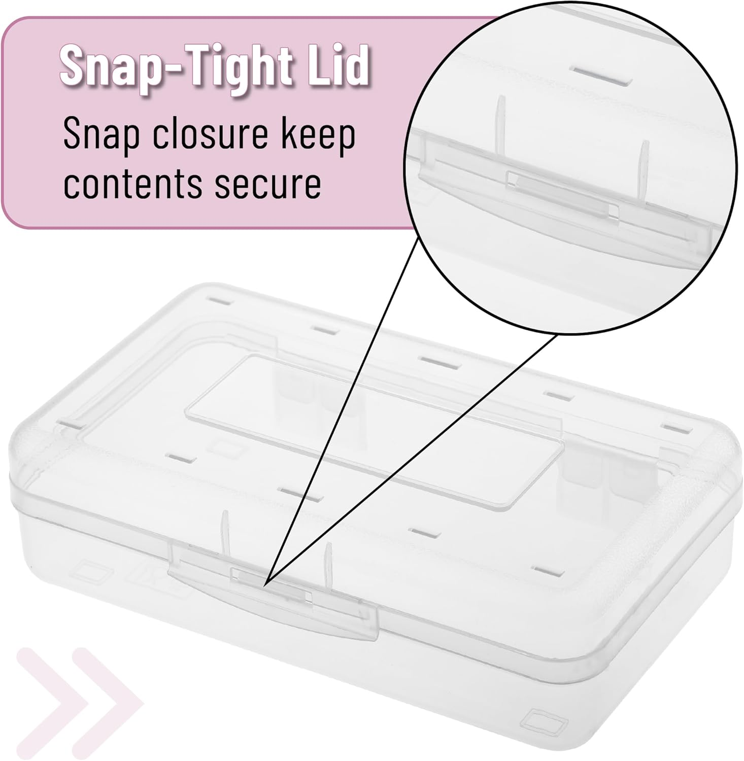 Mr. Pen- Plastic Pencil Box Case, 2 Pack, Clear, Crayon Box, Clear Pencil Case for Kids, image number 4