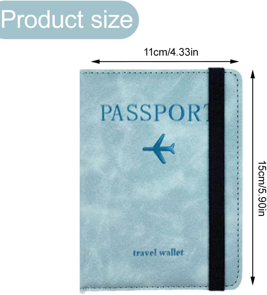 Passport Case, Passport Case with RFID Blocker, Passport Holder for Men and Women, Travel Folder for Travel Documents, ID Bag Travel Documents, Credit Card Protective Cover image number 5