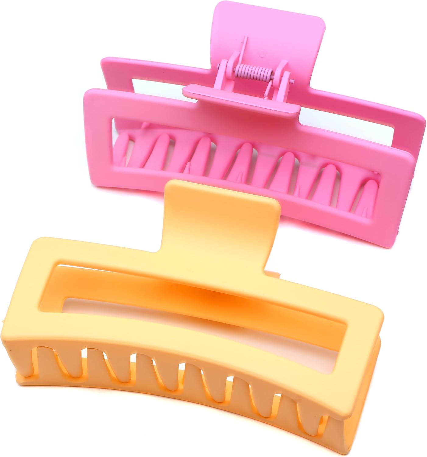 Qingoo Giant Pink Matte Hair Clip Large Beautiful Women'S Hair Clip Elegant Hair Accessory Plastic Headpiece 1 Piece (12.7 Cm X 5.3 Cm, Pink)