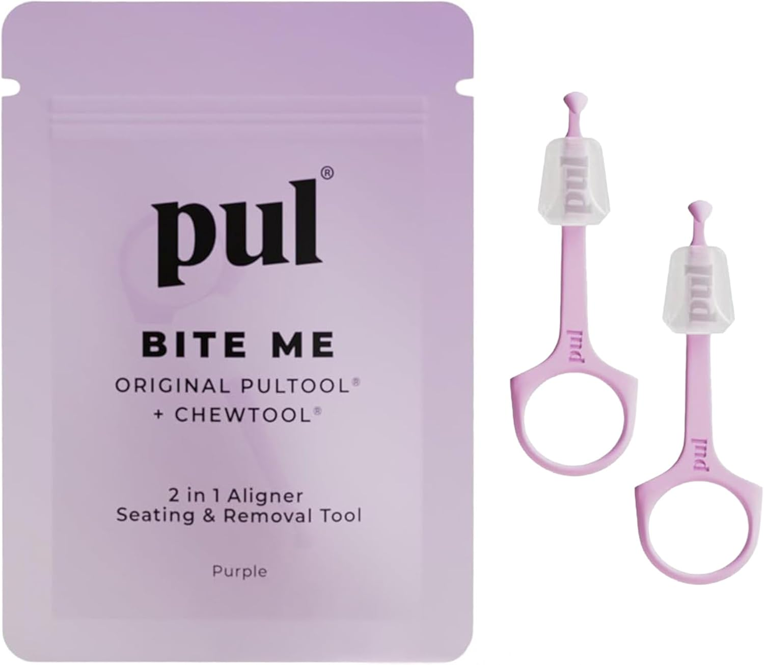 PUL Pack of 1 Reusable 2-In-1 Aligner Seating Chewie & Removal Tool &mdash; Compatible with Invisalign, Removable Braces, Retainers & Trays &ndash; Easy-To-Use Remover & Chew, Dental & Oral Hygiene Care &ndash; White