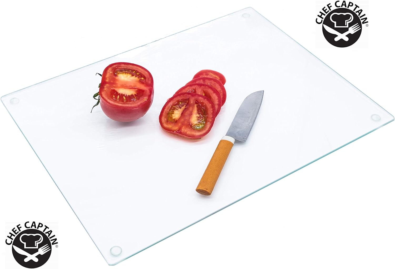 Tempered Glass Cutting Board, Extremely Durable, Long-Standing, Clear Glass, Scratch Resistant, Heat Resistant, Shatterproof, Extra Large 12X16