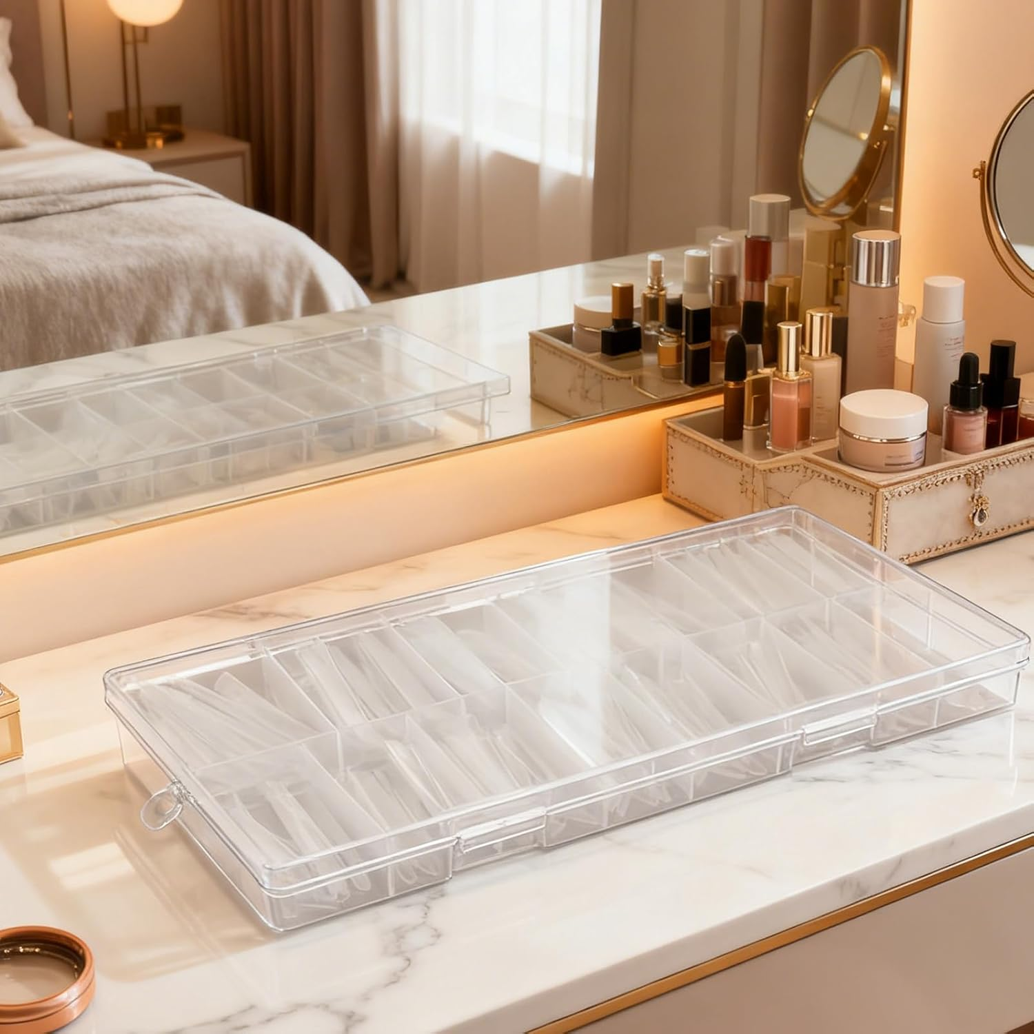 Nail Forms - Sandwich Structure Full Cover Beauty Tool,Soft Gel Nail Tips | for Home Family Travel Holiday Salon Spa Wedding Bridal Pedicure Beauty Makeup