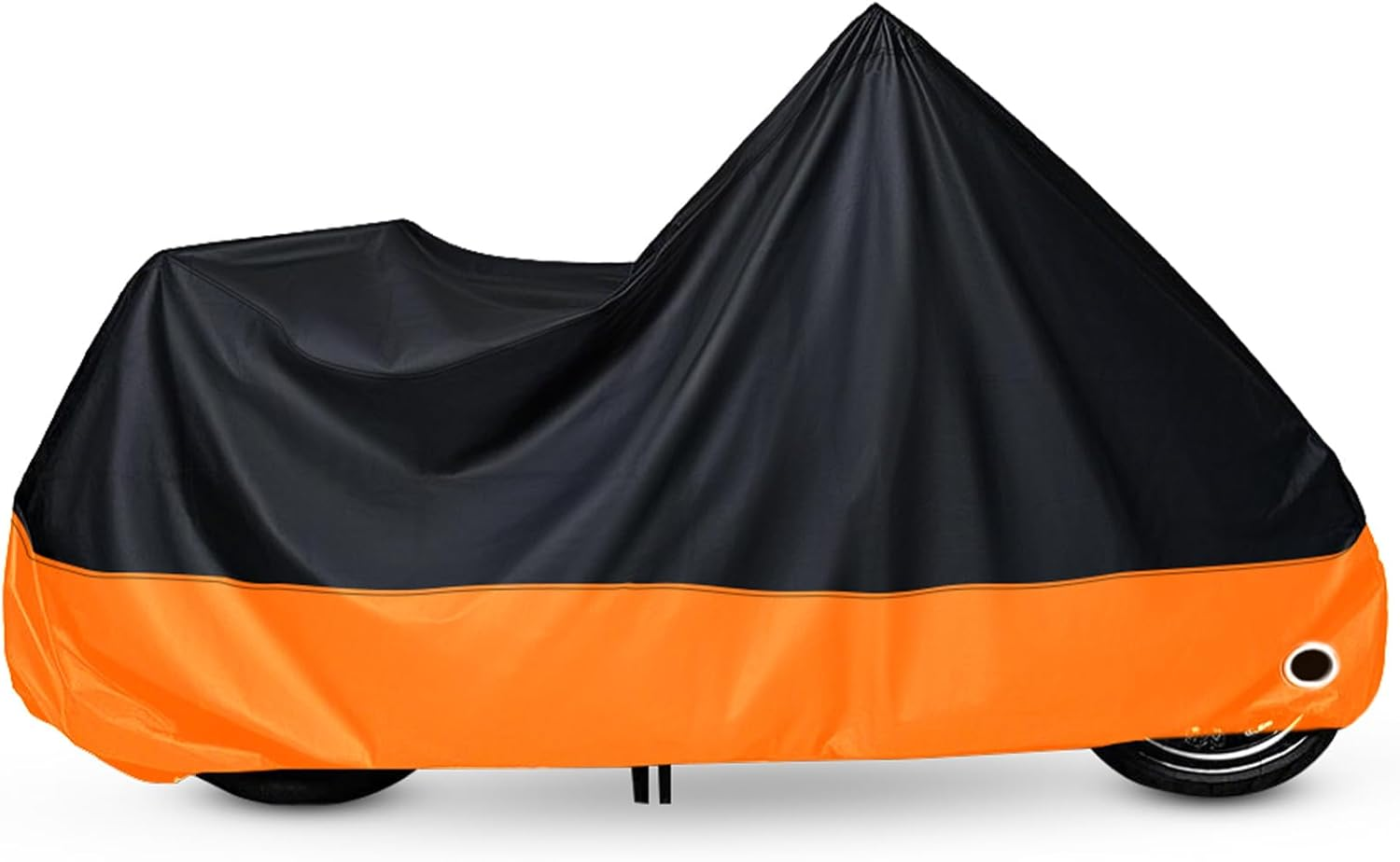 XYZCTEM All Season Black&Orange Waterproof Sun Motorcycle Coverfits up to 108 Harley Davisonhondasuzukikawasakiyamaha and More (XX Large)