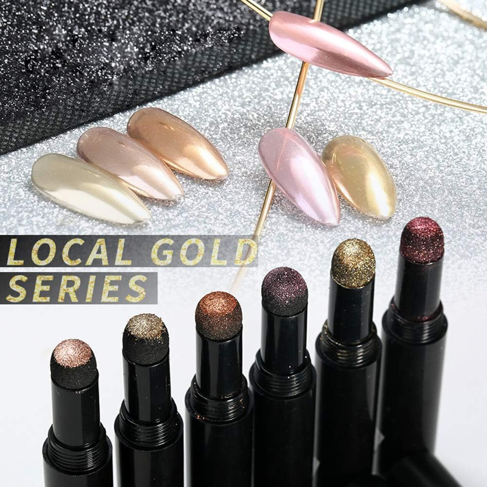 Warm Girl Chrome Air Cushion Nail Glitter Magic Powder Pen Holographic Nails Powder Mirror Effect and Long Lasting DIY Nail Art Decoration image number 1