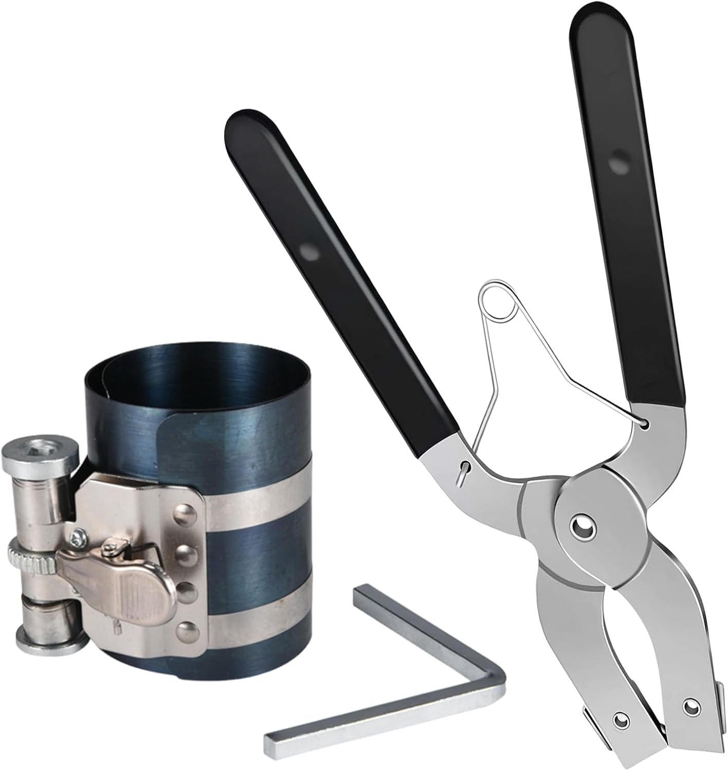 Piston Ring Tool, Installer Removal Kit, 7.5Cm, Car Repair Plier, Steel Engine Maintenance, Truck, Sedan Vehicle, for Automotive Workshop Equipment, Professional Mechanic Supplies