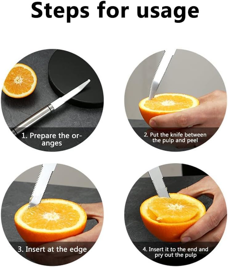 Ayaoch Stainless Steel Grapefruit Knife,Curved Serrated Grapefruit Knife,Suitable for Grapefruit and Oranges image number 5