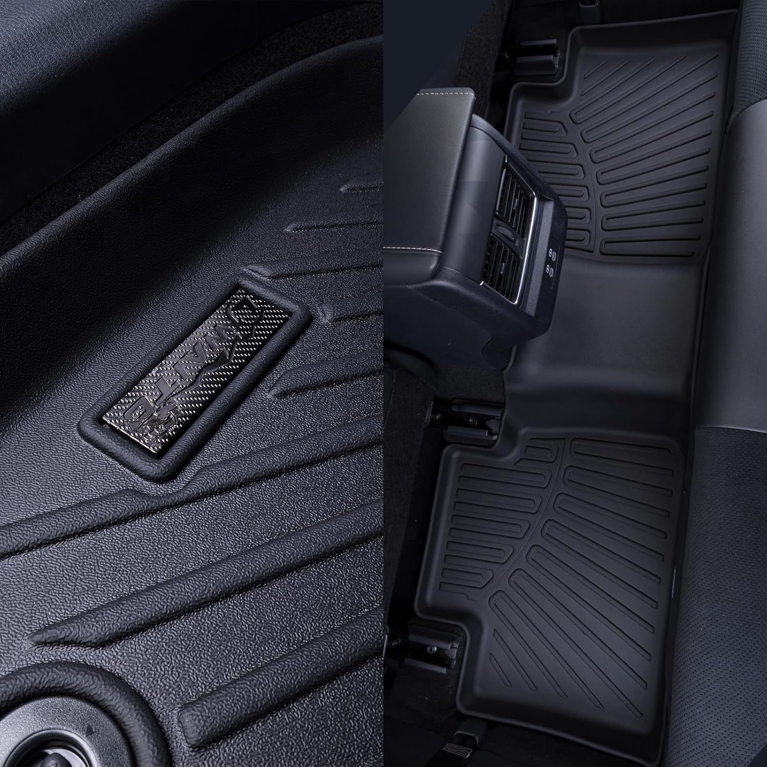LJWAITO Floor Mats & Cargo Liners for 2025 KIA Carnival Hybrid 8 Seats（Not Fit Pure Fuel） Upgrade Trunk Mat with Backrest Mat (NOT Fit Prestige Models) All Weather Car Floor Liners Accessories image number 2