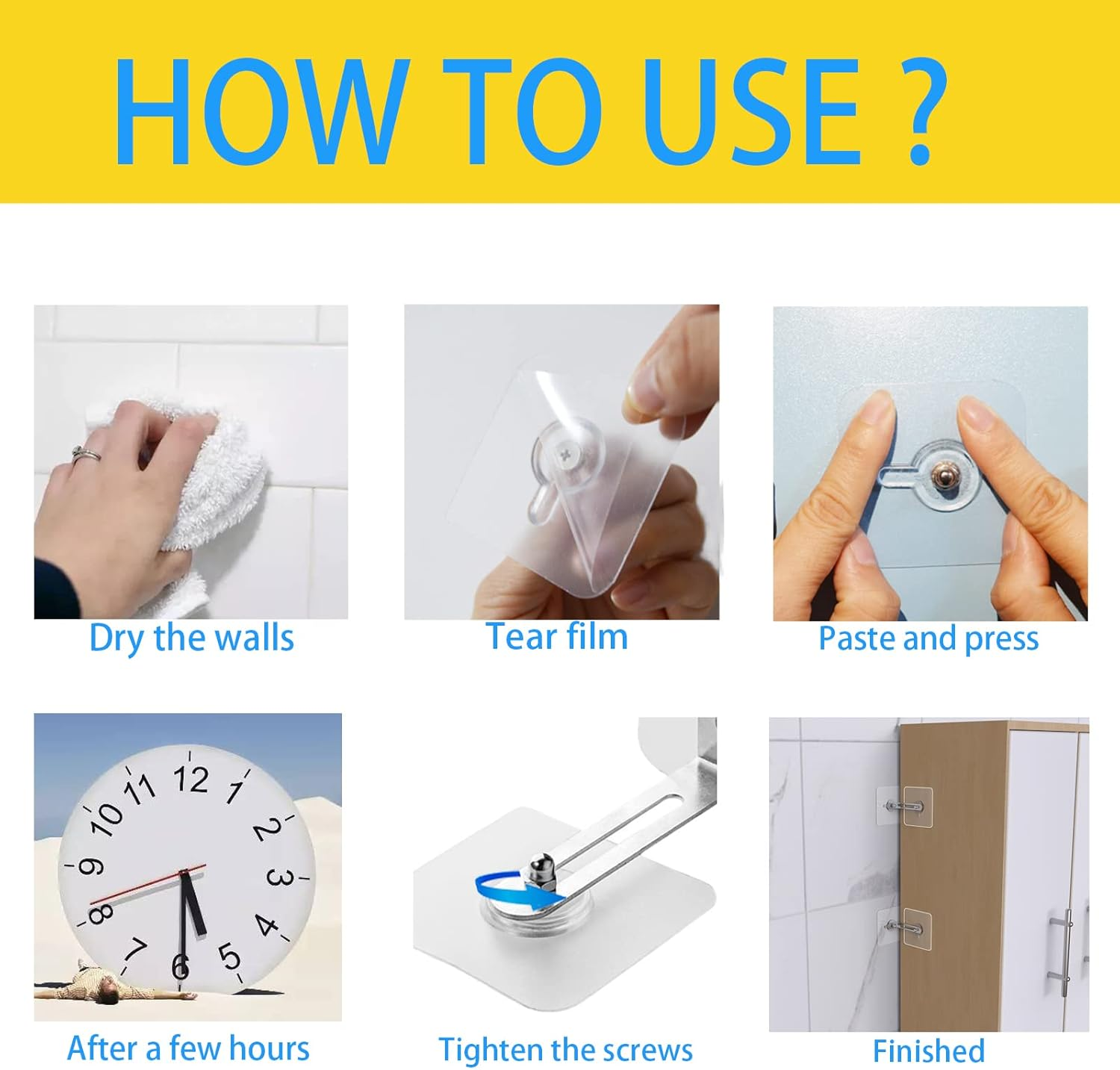 Furniture Anchors Baby Proofing Furniture Anchor Adhesive Furniture Wall Anchors anti Tip Furniture Anchors Baby Proofing Kit No Drill Dresser Wall Safety Anchor Cabinet to Wall- Free Wrenches, 5Pairs image number 2