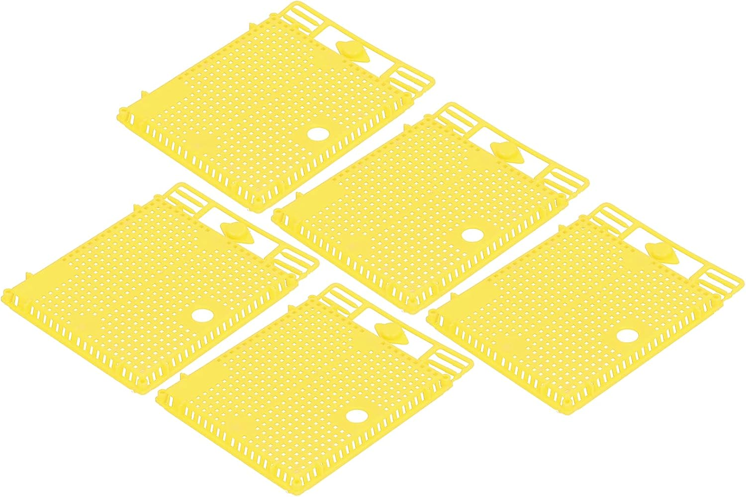 Queen Bee Cage 5 Pack Reusable Plastic Queen Isolator Beekeeping Tool Set for Hive Management Bee Colony Control and Queen Introduction Beekeeping Equipment (Yellow) - Green image number 7